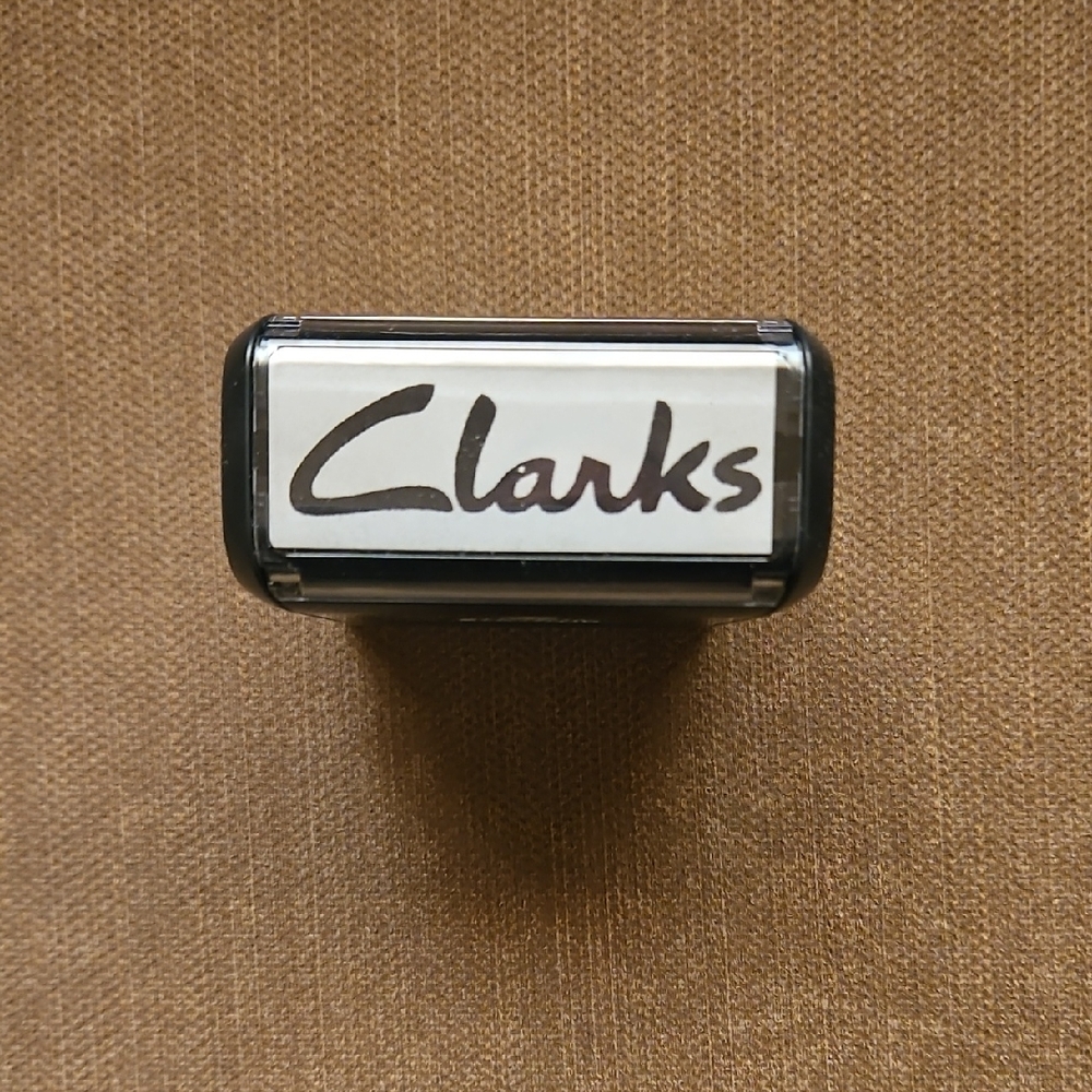 Clarks BLACK Ink Stamp